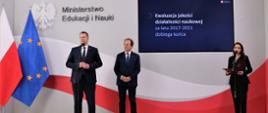 Podsumowanie pierwszego etapu ewaluacji jakości działalności naukowej za lata 2017-2021 – konferencja prasowa z udziałem ministra Przemysława Czarnka i wiceministra Włodzimierza Bernackiego