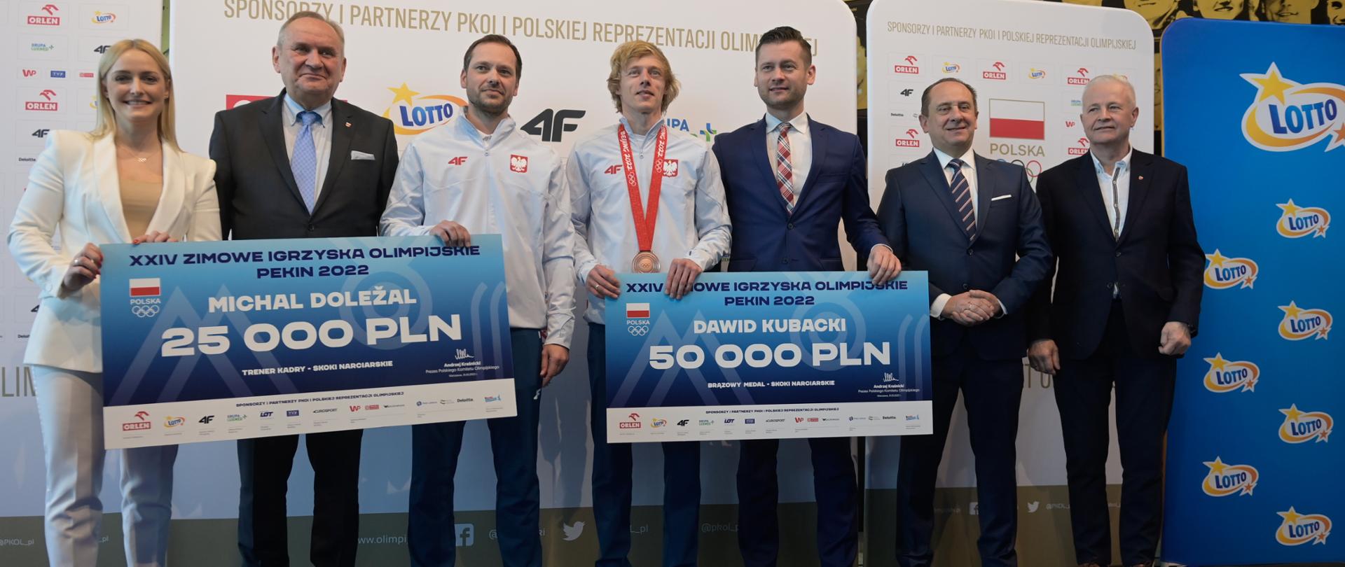 Konferencja prasowa w Centrum Olimpijskim PKOl. Wręczenie nagród finansowych za medale XXIV Zimowych Igrzysk Olimpijskich Pekin 2022.