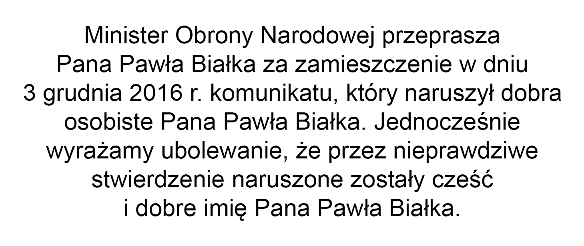 oświadczenie