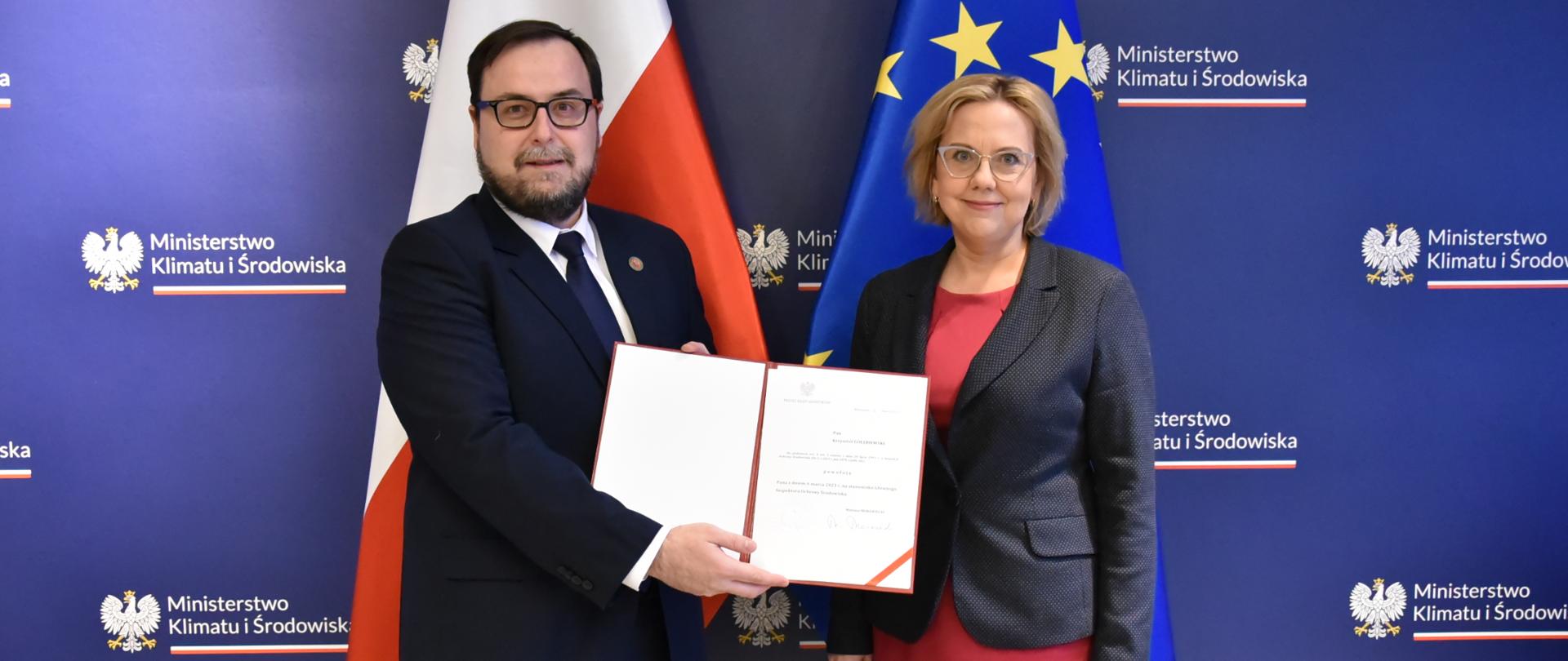 Krzysztof Gołębiewski powołany na Głównego Inspektora Ochrony Środowiska i Minister Anna Moskwa