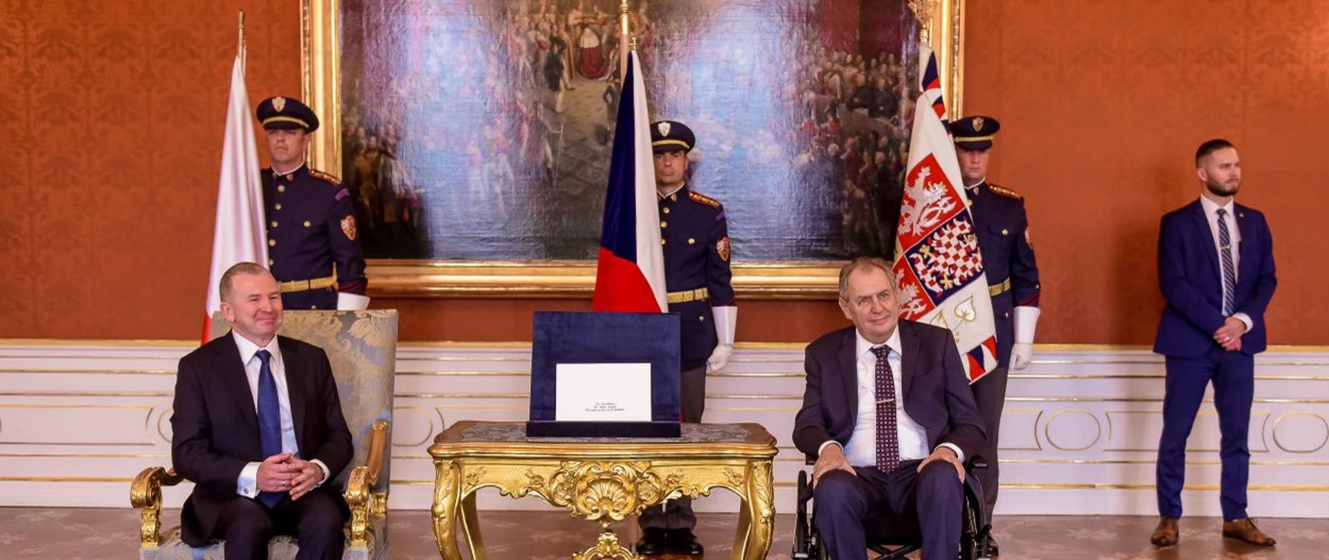 Ambasador Mateusz Gniazdowski złożył listy uwierzytelniające na ręce Prezydenta Miloša Zemana
