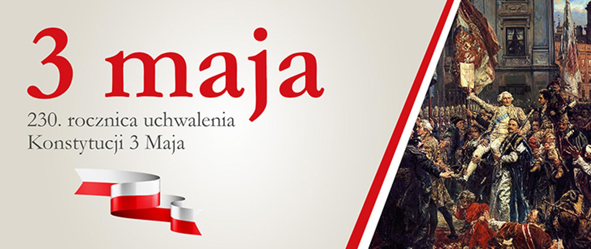 Konstytucja 3 maja - napis i obraz