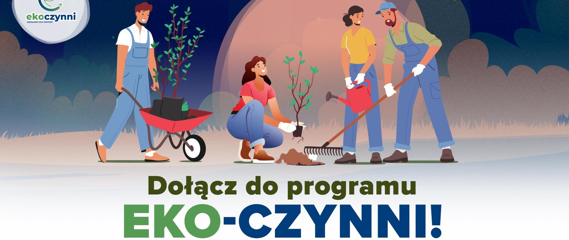 Wystartowała II edycja programu edukacyjno-ekologicznego EKO-czynni, grafika zachęcająca do udziału w programie.