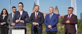 Wiceminister Małgorzata Golińska podczas konferencji prasowej