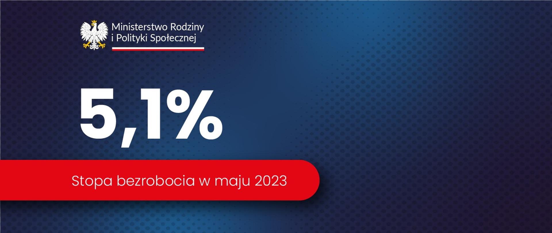 Stopa bezrobocia w maju 2023 - 5,1%