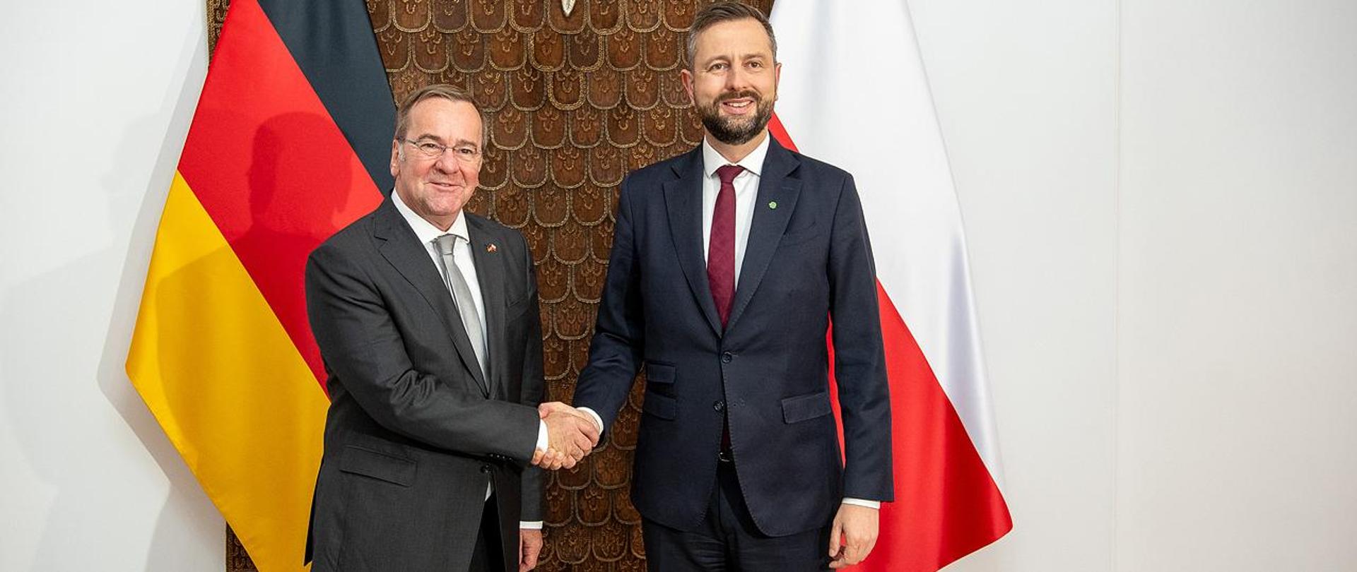 2 lipca 2024 r. w Warszawie, wicepremier - minister obrony narodowej Władysław Kosiniak-Kamysz, spotkał się z ministrem obrony Niemiec Borisem Pistoriusem. Fot. Maciej Nędzyński/CO MON