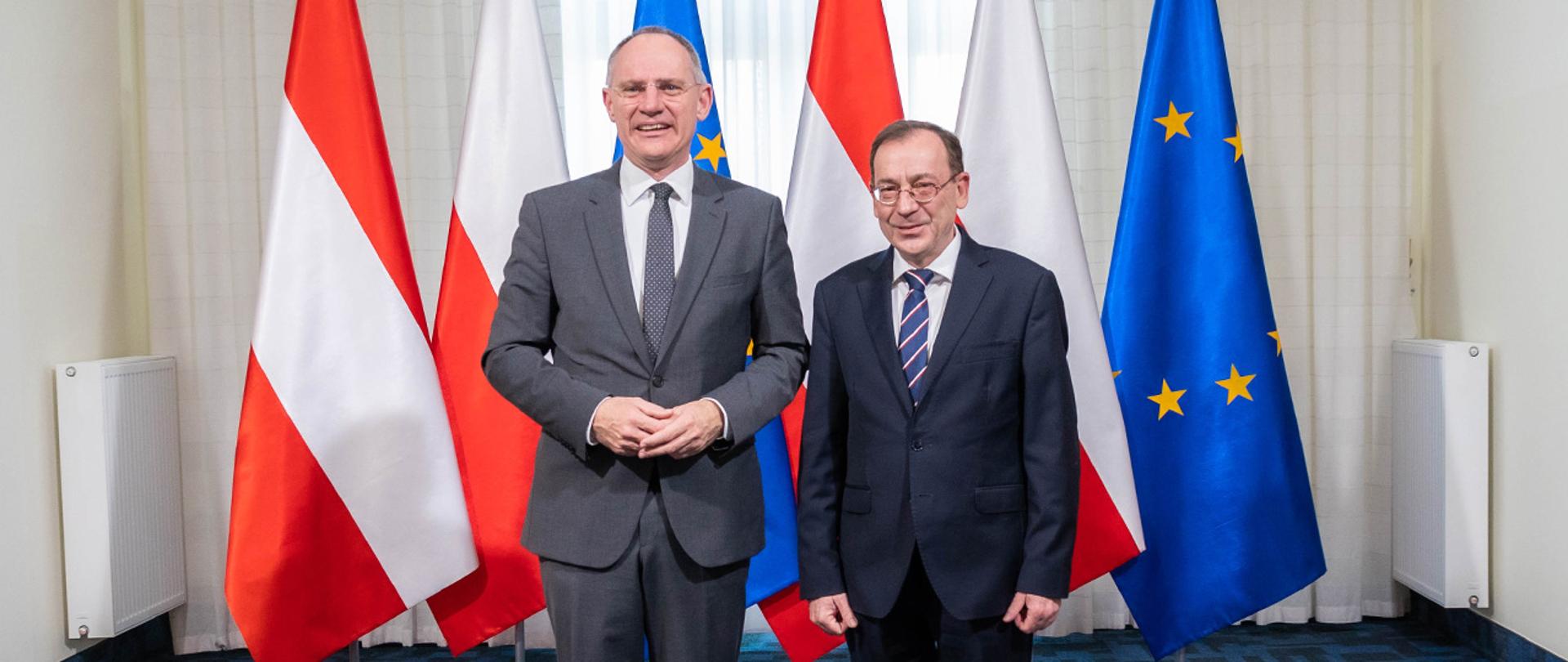 Minister Mariusz Kamiński z ministrem spraw wewnętrznych Austrii