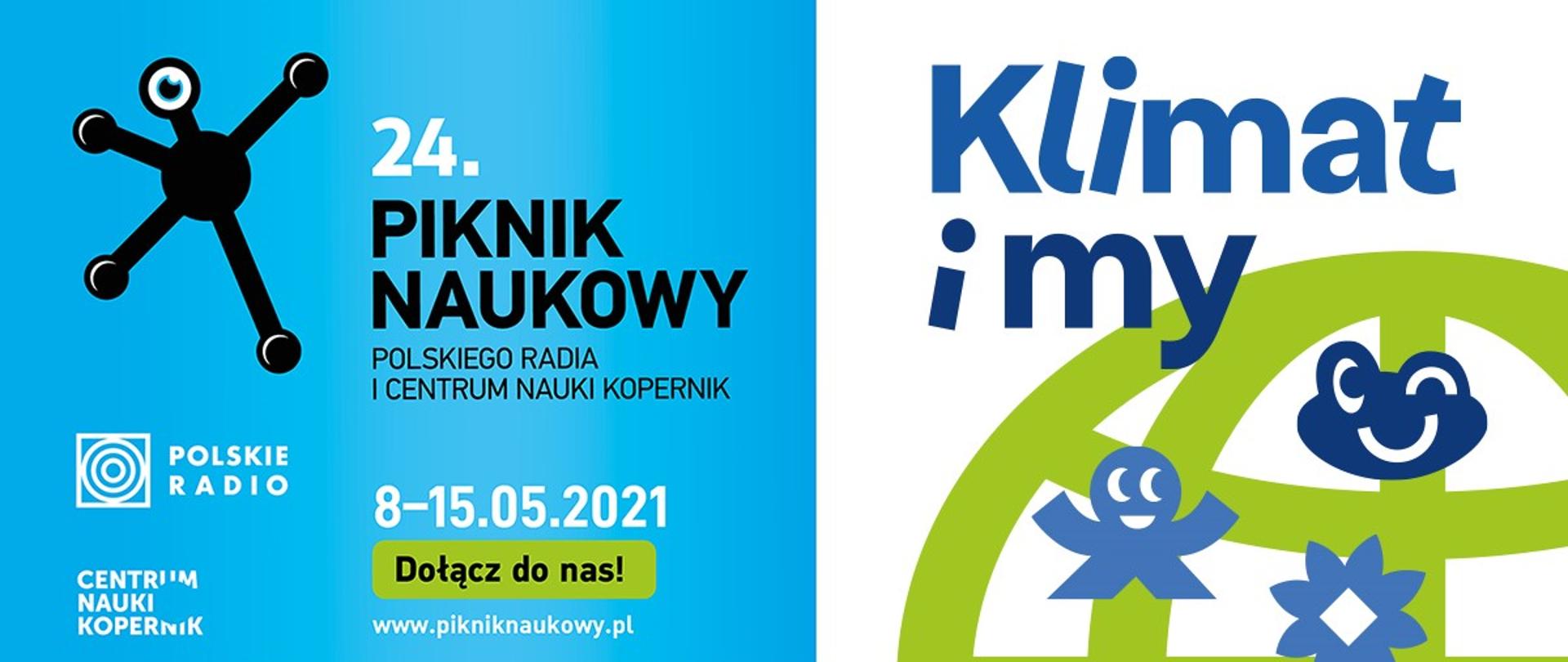Grafika informacyjna o pikniku naukowym Polskiego Radia i Centrum Nauki Kopernik