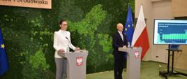 Minister klimatu i środowiska Micha Kurtyka oraz wiceminister Małgorzata Golińska, Główny Konserwator Przyrody