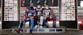 Triumfator wyścigu Rosjanin Dmitrij Soliannikow oraz uzupełniający podium jego rodacy - Konstantin Kolenkin i Nikita Tołoknow. 