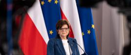 Zdjęcie z konferencji prasowej dotyczącej programu Moje Zdrowie – minister zdrowia Izabela Leszczyna.