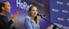 Na zdjęciu Pani minister Katarzyna Pełczyńska-Nałęcz podczas konferencji prasowej