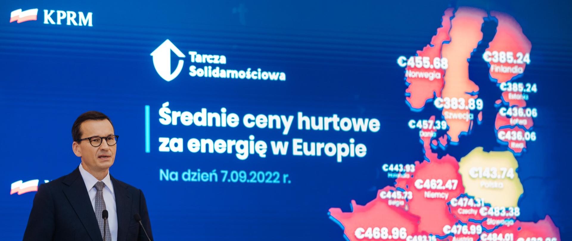 Konferencja prasowa na temat Tarczy Solidarnościowej.