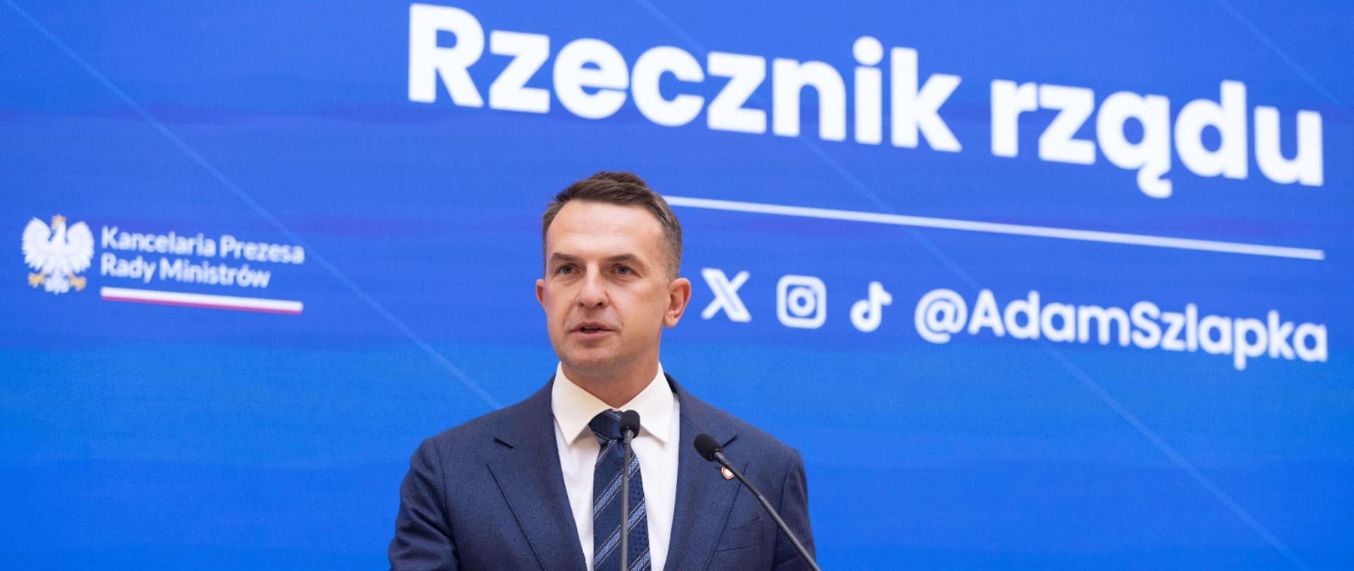Rzecznik rządu Adam Szłapka