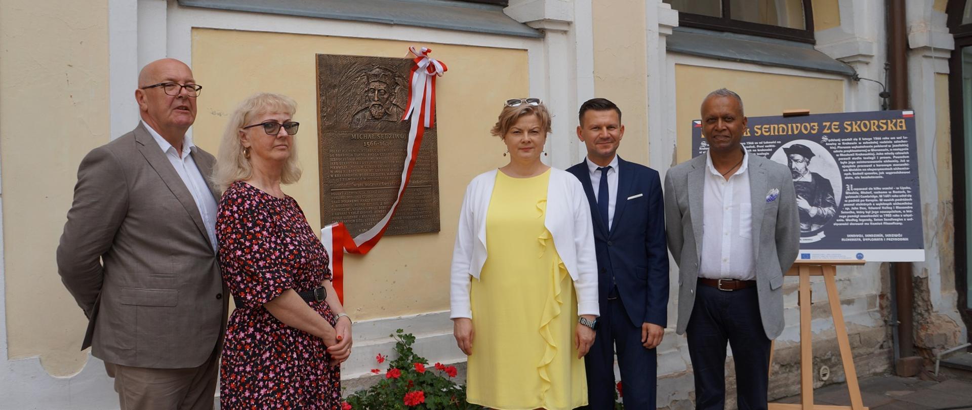 Odsłonięcie tablicy pamiątkowej Michała Sędziwoja