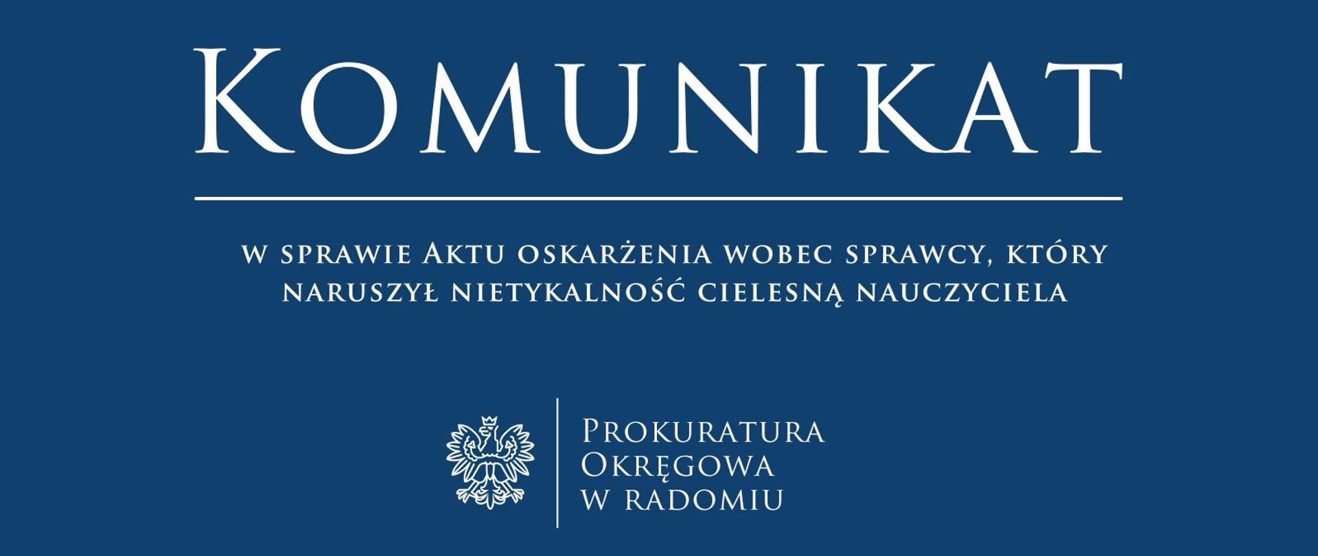 Komunikat nauczyciel