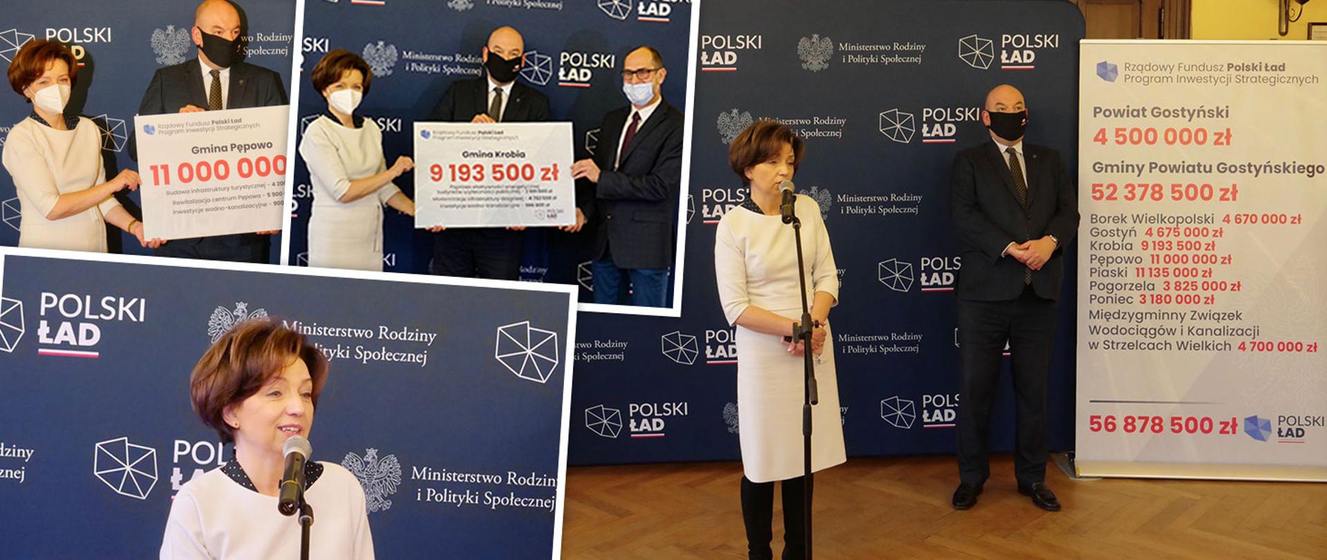 Wręczenie promes Rządowego Funduszu Polski Ład: Program Inwestycji Strategicznych dla gmin z Powiatu Gostyńskiego