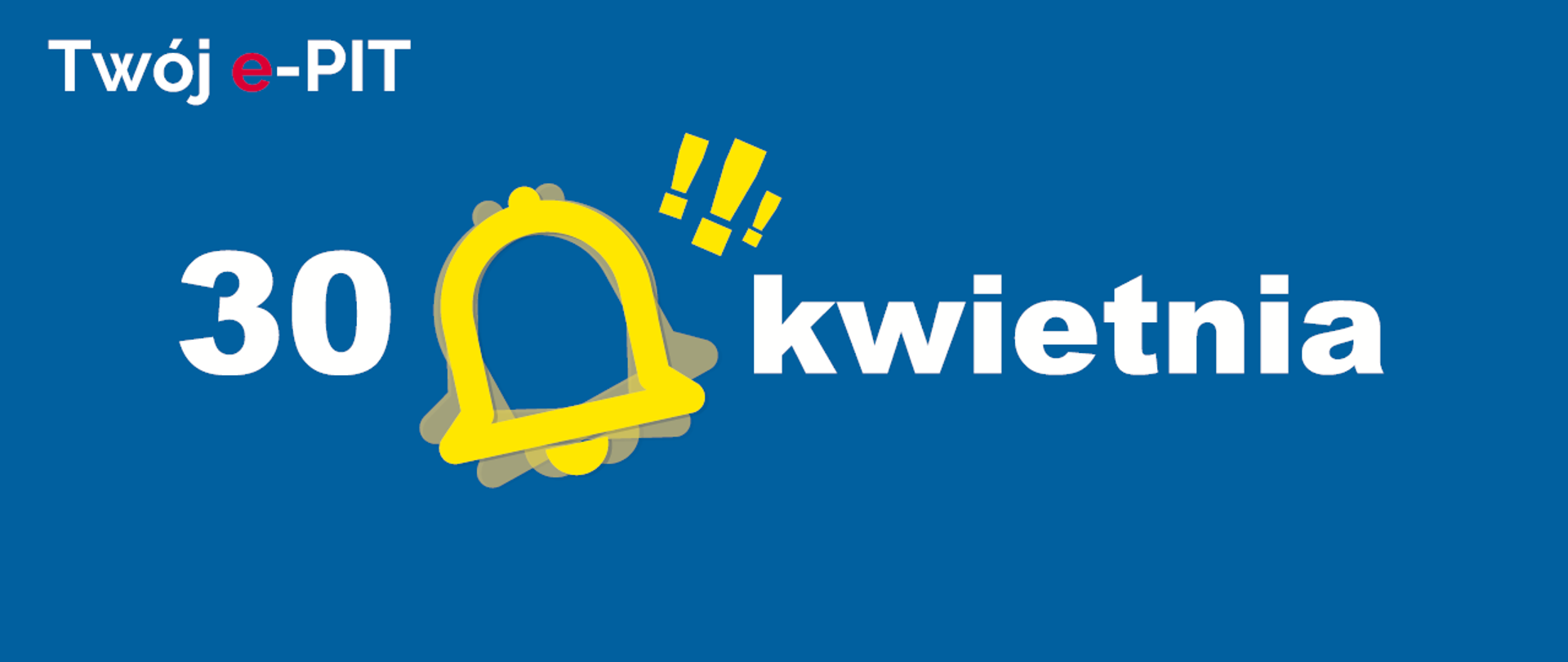 Grafika z datą 30 kwietnia i dzwonkiem