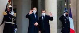 Spotkanie premiera Mateusza Morawieckiego z prezydentem Republiki Francuskiej Emmanuelem Macronem.
