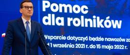 Premier Mateusz Morawiecki podczas konferencji prasowej