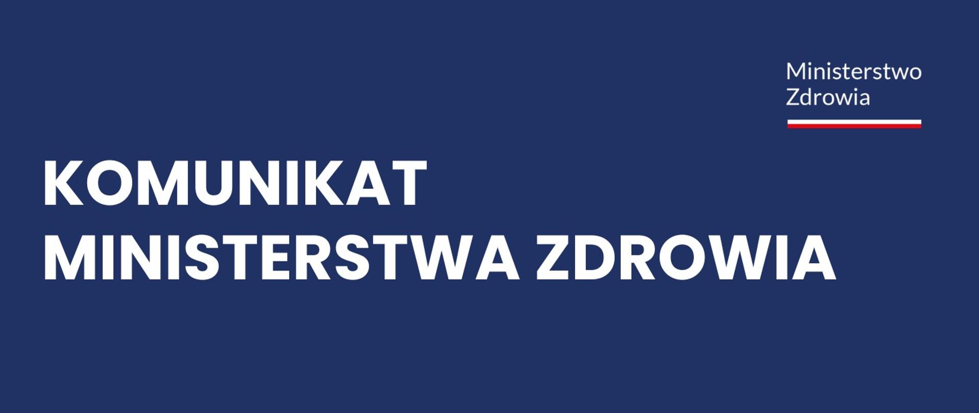 grafika: komunikat ministerstwa zdrowia