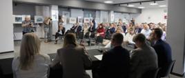 Na zdjęciu Pani minister Katarzyna Pełczyńska-Nałęcz podczas konferencji prasowej.
