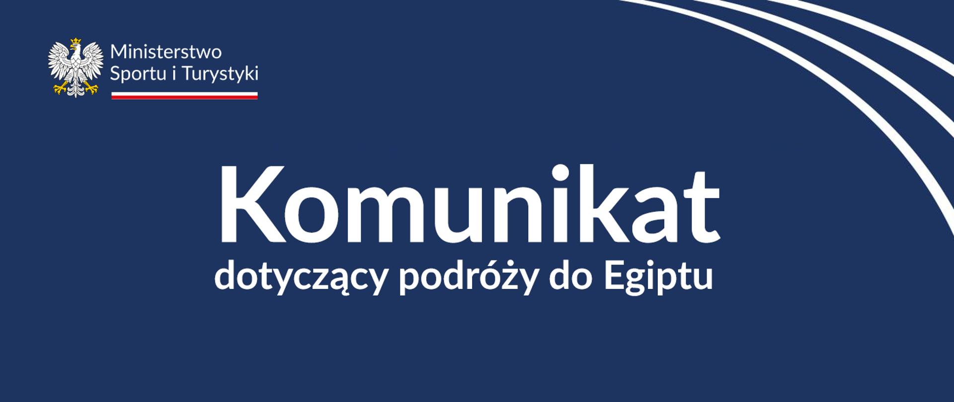 komunikat dotyczący podróży do Egiptu