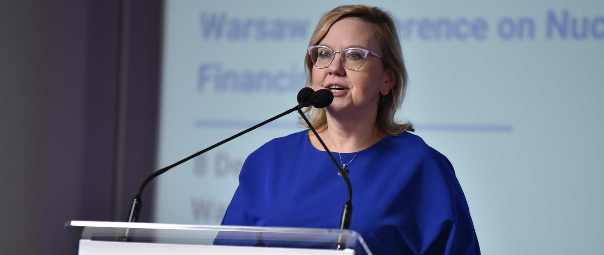 Minister Anna Moskwa na Międzynarodowej konferencji dot. finansowania projektów jądrowych