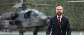 Minister W. Kosiniak-Kamysz podczas uroczystości podpisania umów offsetowych pomiędzy WZL a Lockheed Martin