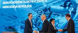Spotkanie marszałek sejmu Elżbiety Witek, premiera Mateusza Morawieckiego i przedstawicieli Mercedes-Benz Group AG w KPRM.