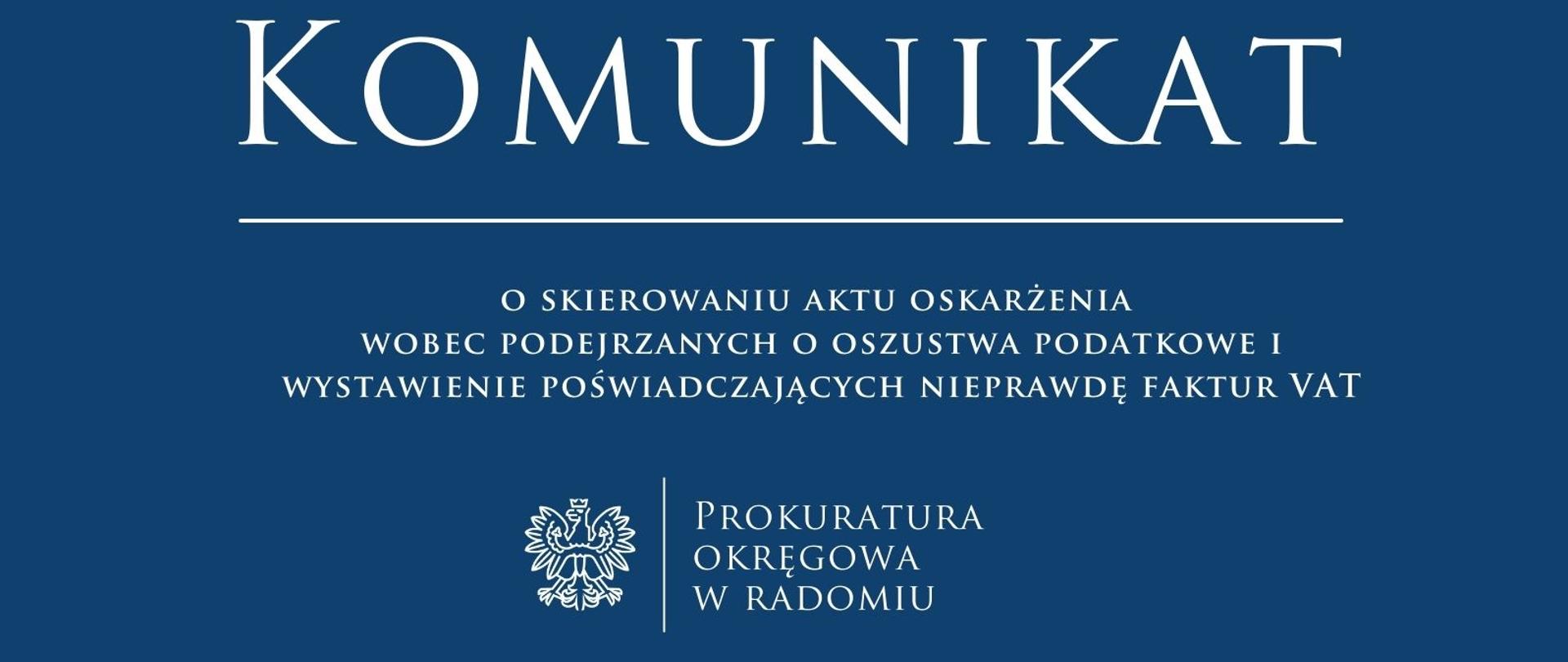 komunikat faktury