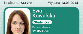 Wizualizacja mLegitymacji studenckiej