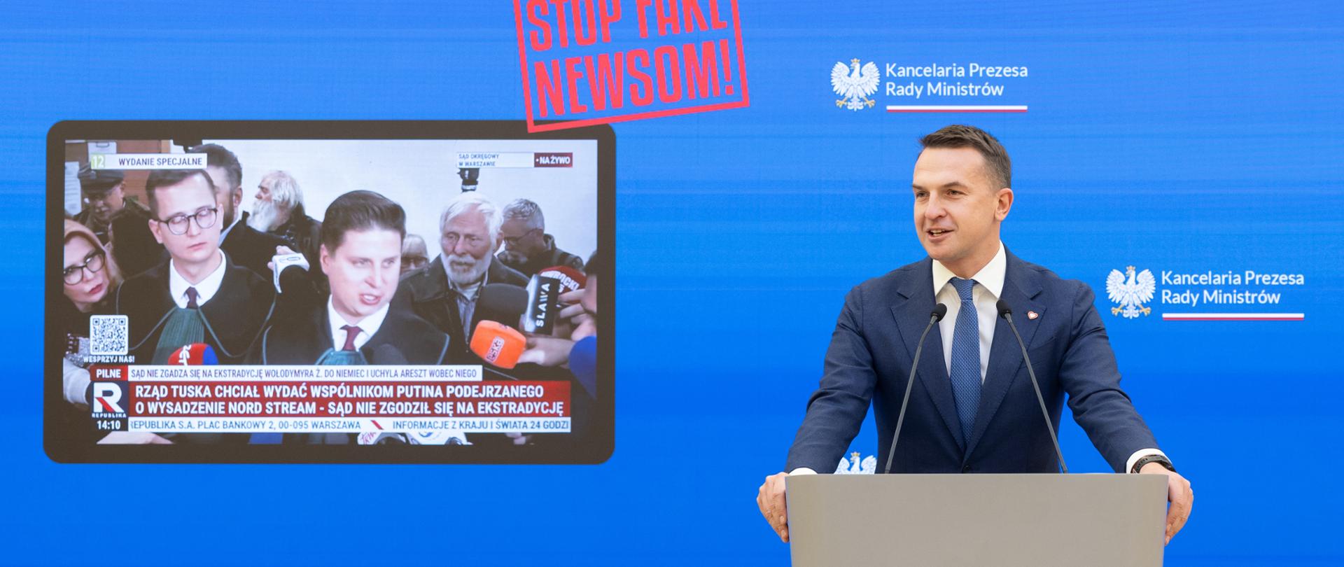 2025.10.21 Warszawa I KPRM I Konferencja prasowa Rzecznika Rzadu Adama SzlapkiFot. Stefan Maszewski