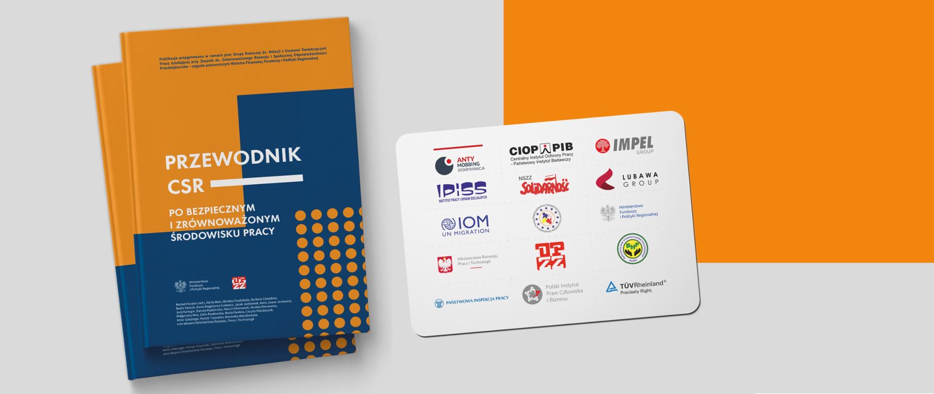 grafika ze zdjęciem publikacji przewodnik CSR po bezpiecznym i zrównoważonym środowisku pracy