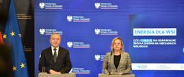 Wicepremier Henryk Kowalczyk i minister klimatu i środowiska Anna Moskwa