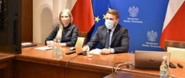 Wiceminister klimatu i środowiska Jacek Ozdoba na spotkaniu z Amerykańską Izbą Handlową