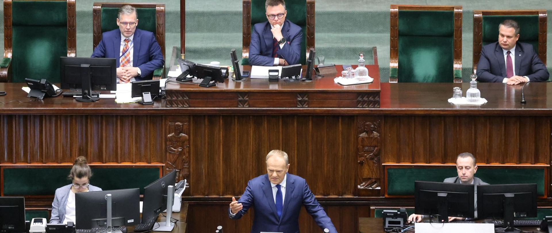Premier Donald Tusk w Sejmie