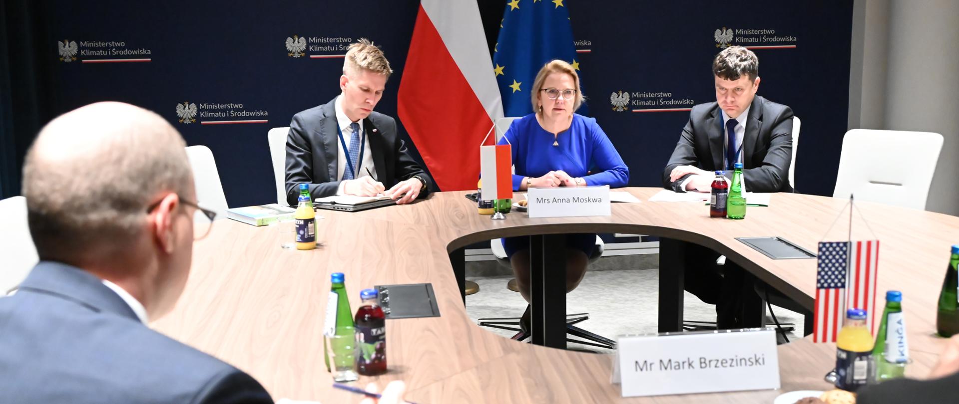 Spotkanie minister Anny Moskwy z Ambasadorem Stanów Zjednoczonych w Polsce Markiem Brzezińskim.
