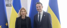 Olha Stefanishyna, Wicepremier ds. Integracji Europejskiej i Euroatlantyckiej oraz Adam Szłapka, Minister ds. UE