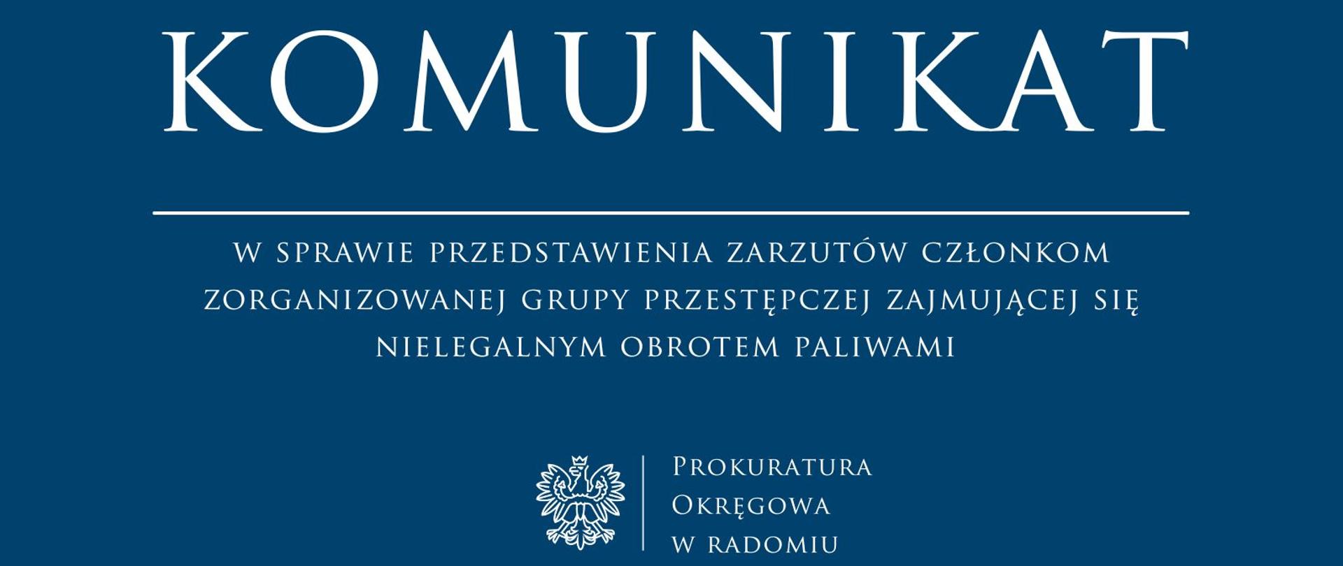 Komunikat obrót paliwami 