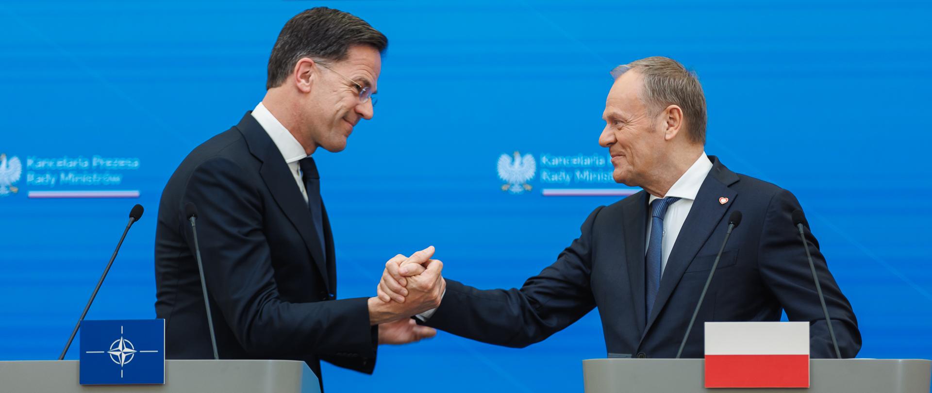 Wspólne oświadczenie - Sekretarz Generalny NATO M. Rutte i Premier Donald Tusk