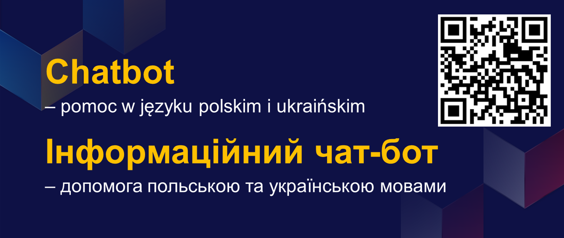 Chatbot – pomoc w języku polskim i ukraińskim
Інформаційний чат-бот – допомога польською та українською мовами