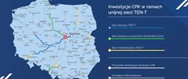 mapa z zaznaczonymi liniami kolejowymi