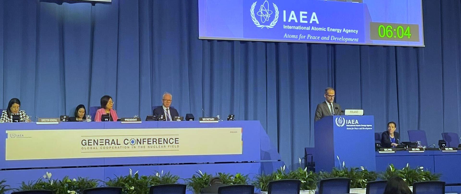 Wiceminister Adam Guibourgé-Czetwertyński na 67. konferencji generalnej Międzynarodowej Agencji Energii Atomowej