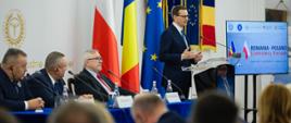 Premier Mateusz Morawiecki podczas polsko-rumuńskie konsultacji międzyrządowych w Bukareszcie.