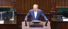Premier Donald Tusk podczas przemówienia w Sejmie 20.05.2025 r.