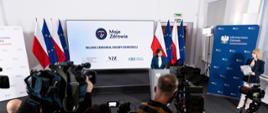Zdjęcie z konferencji prasowej dotyczącej programu Moje Zdrowie.
