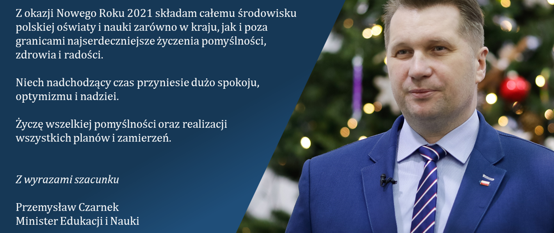 Życzenia noworoczne od Ministra Edukacji i Nauki
