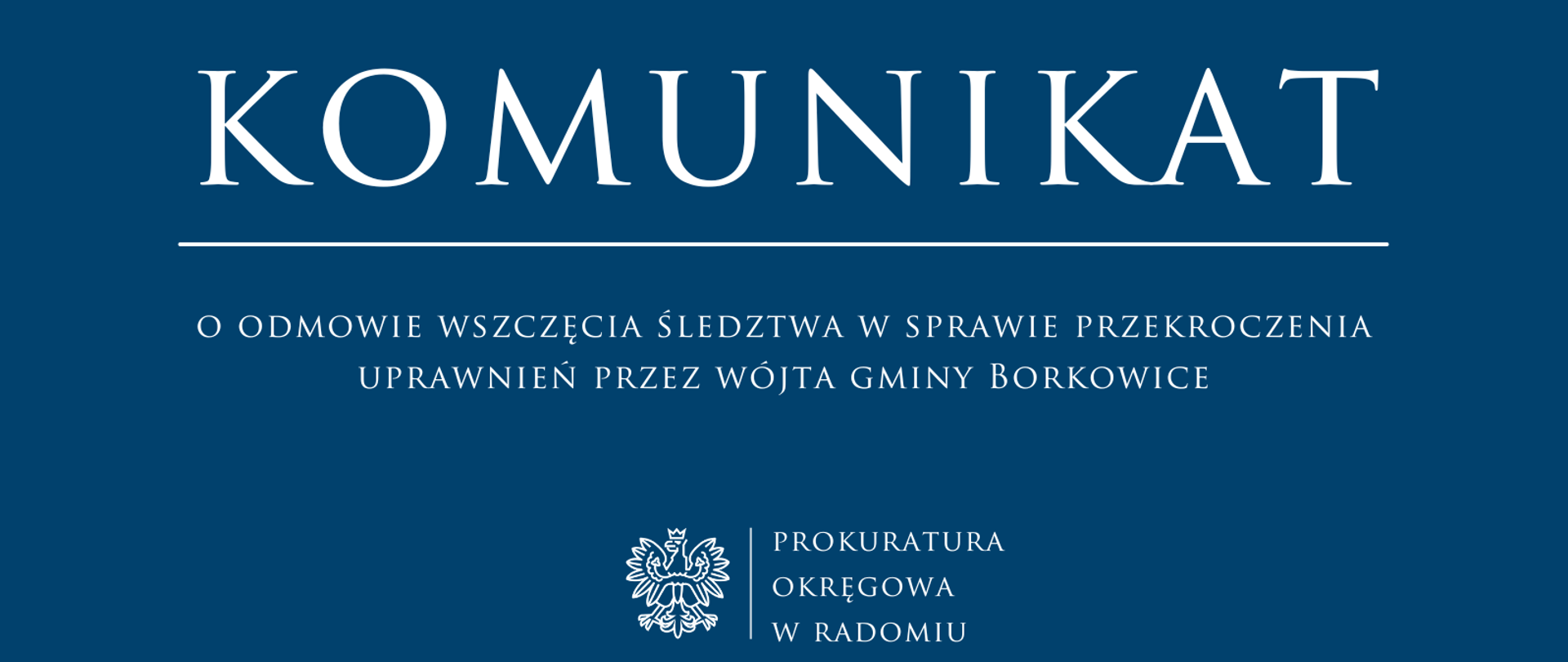 PR Przysucha Odmowa Wszczęcia 