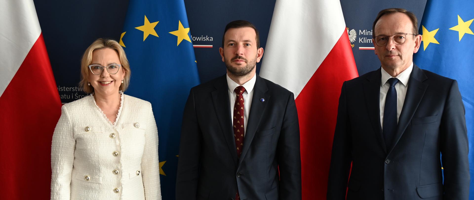 Minister Anna Moskwa oraz Wiceminister Edward Siarka na spotkaniu z unijnym komisarzem ds. środowiska Virginijusem Sinkevičiusem